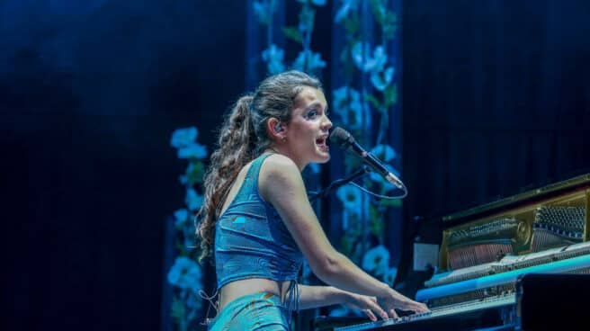 La cantante Amaia Romero durante un concierto en Madrid.