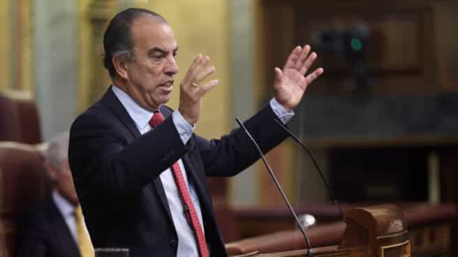 El diputado de UPN Carlos García Adanero, interviene en el Congreso de los Diputados.