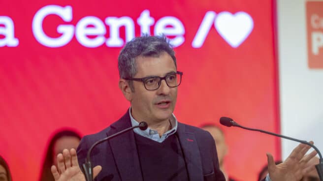 El ministro de Presidencia, Relaciones con las Cortes y Memoria Democrática, Félix Bolaños, durante la clausura de la Conferencia Política 2023, este domingo en Santander.