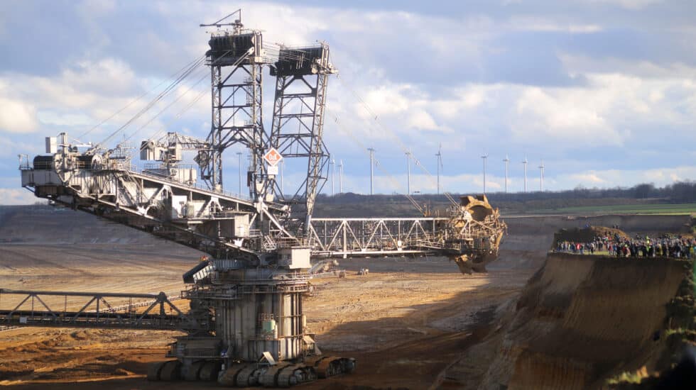 Escavadora en Lützerath.