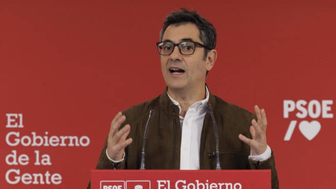 Félix Bolaños, este domingo en Ferraz. Félix Bolaños, este domingo en Ferraz.