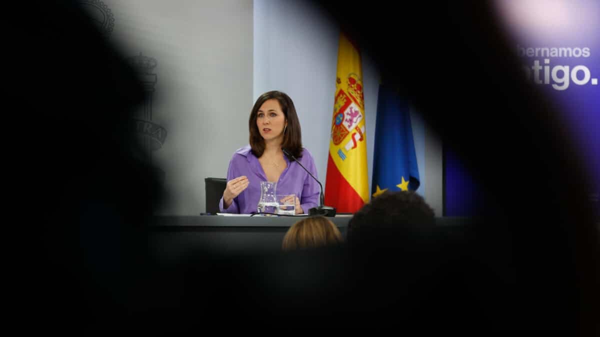 Ione Belarra, en una rueda de prensa posterior a un consejo de ministros.