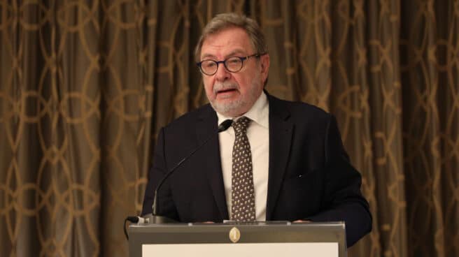 Juan Luis Cebrián, en un encuentro en el año 2019. Juan Luis Cebrián, en un encuentro en el año 2019.