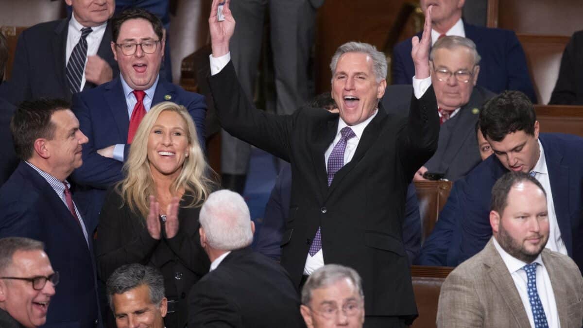 Kevin McCarthy, este miércoles en la Cámara de Representantes.