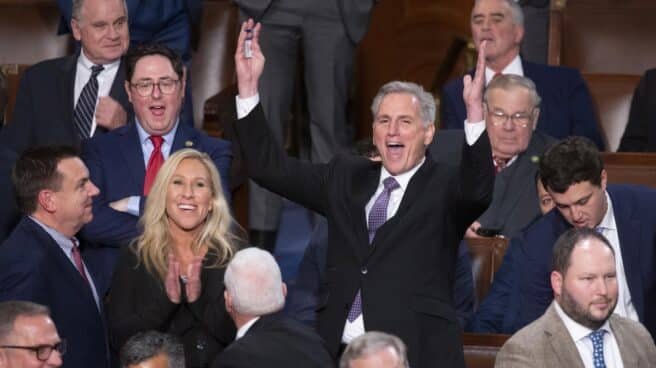 Kevin McCarthy, este miércoles en la Cámara de Representantes. Kevin McCarthy, este miércoles en la Cámara de Representantes.