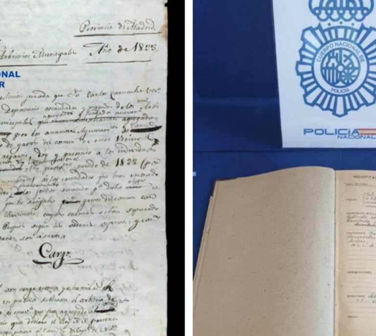 Recuperados cuatro legajos del siglo XIX y un libro de 1942 escrito a plumilla que estaban en venta en Internet