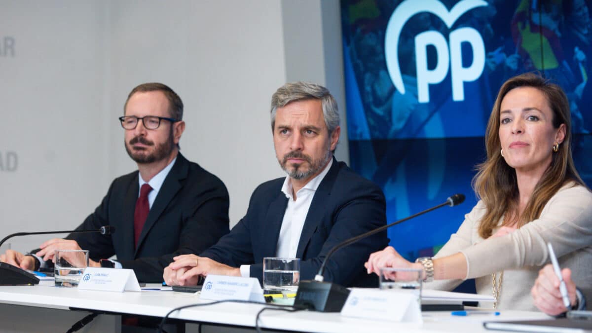 Carmen Navarro durante la reunión de la Junta Directiva Nacional del PP.