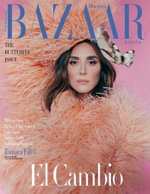 Tamara Falcó en la portada del mes de febrero 2023 de la revista 'Harper's Bazaar'