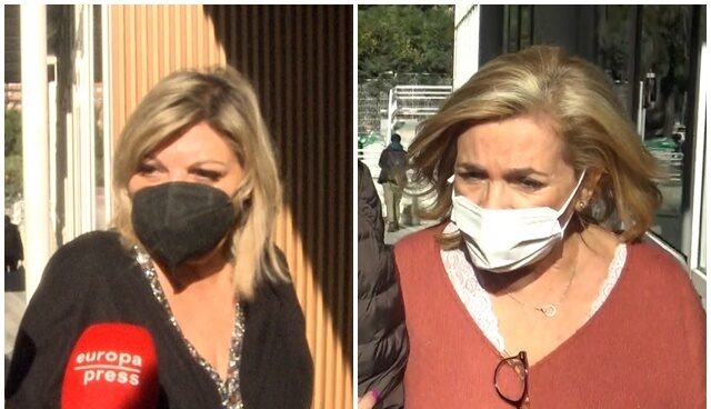 Terelu Campos y Carmen Borrego, a su llegada al hospital Terelu Campos y Carmen Borrego, este martes a su llegada al hospital donde han ingresado a su madre, María Teresa Campos.