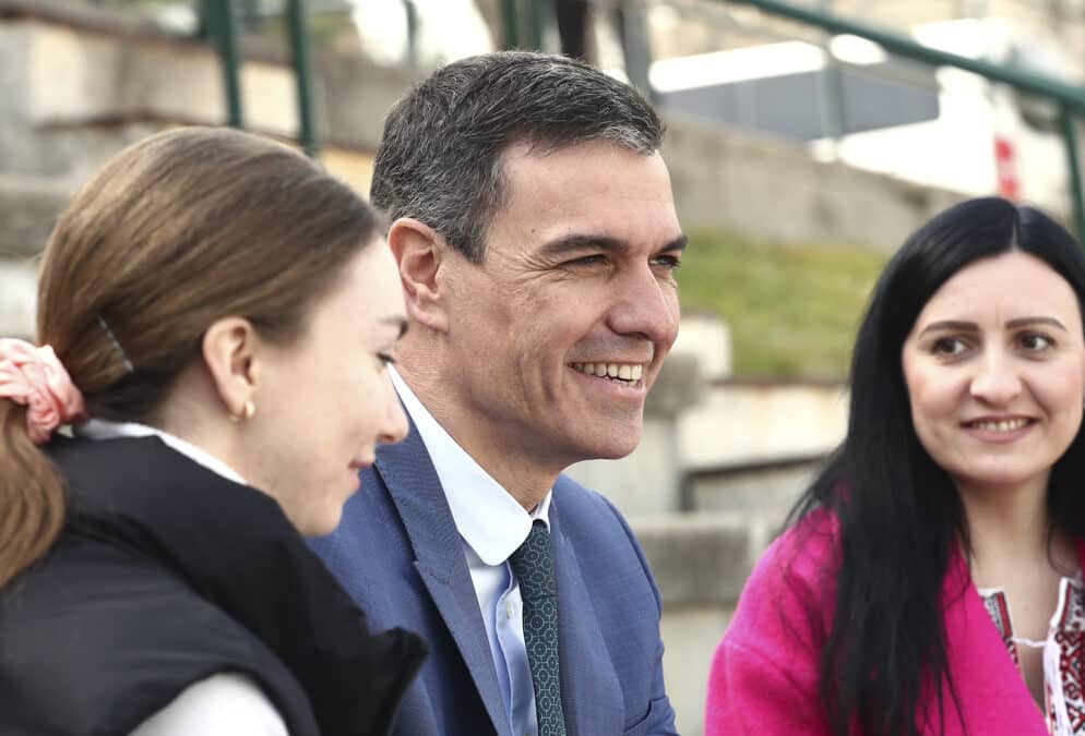 El presidente del Gobierno, Pedro Sánchez, ha mantenido este miércoles un encuentro con refugiados ucranianos