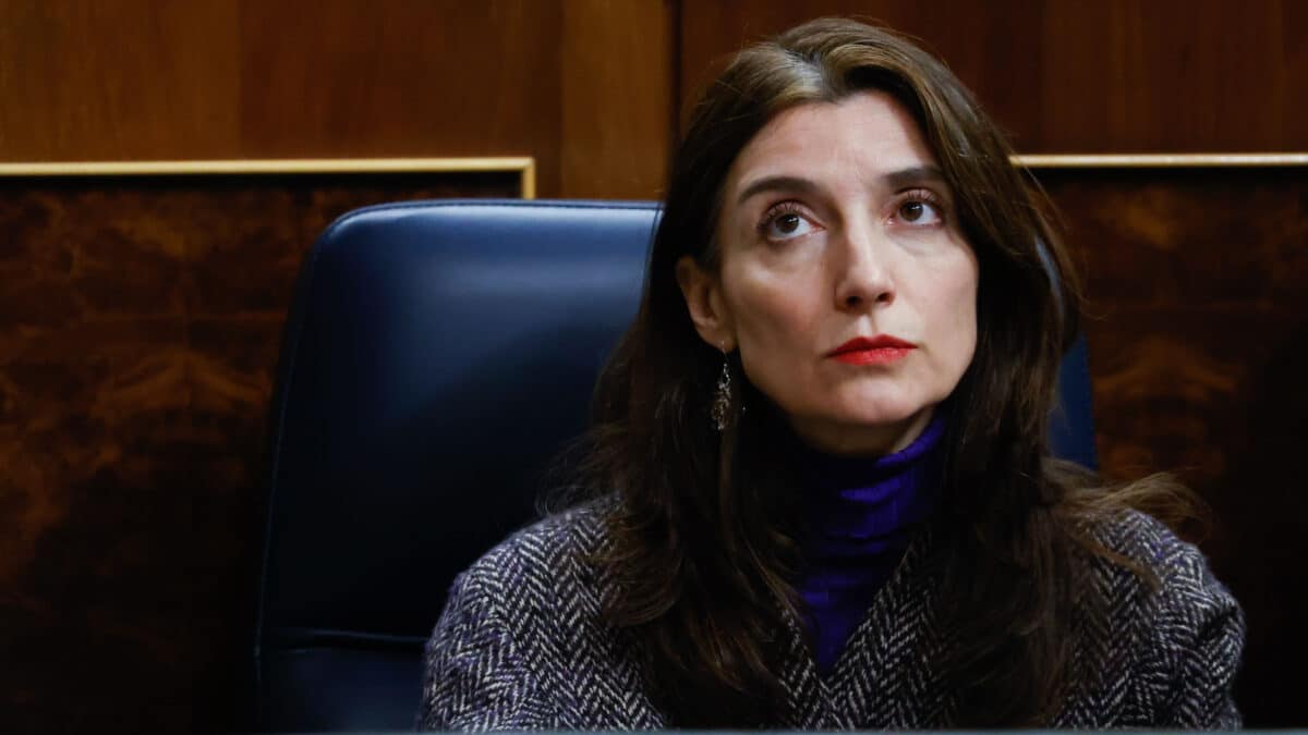 La ministra de Justicia, Pilar Llop, durante la sesión de control al Gobierno.