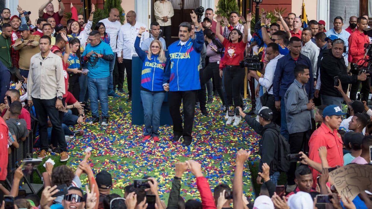 Nicolás Maduro y Cilia Flores, en un acto en Caracas.