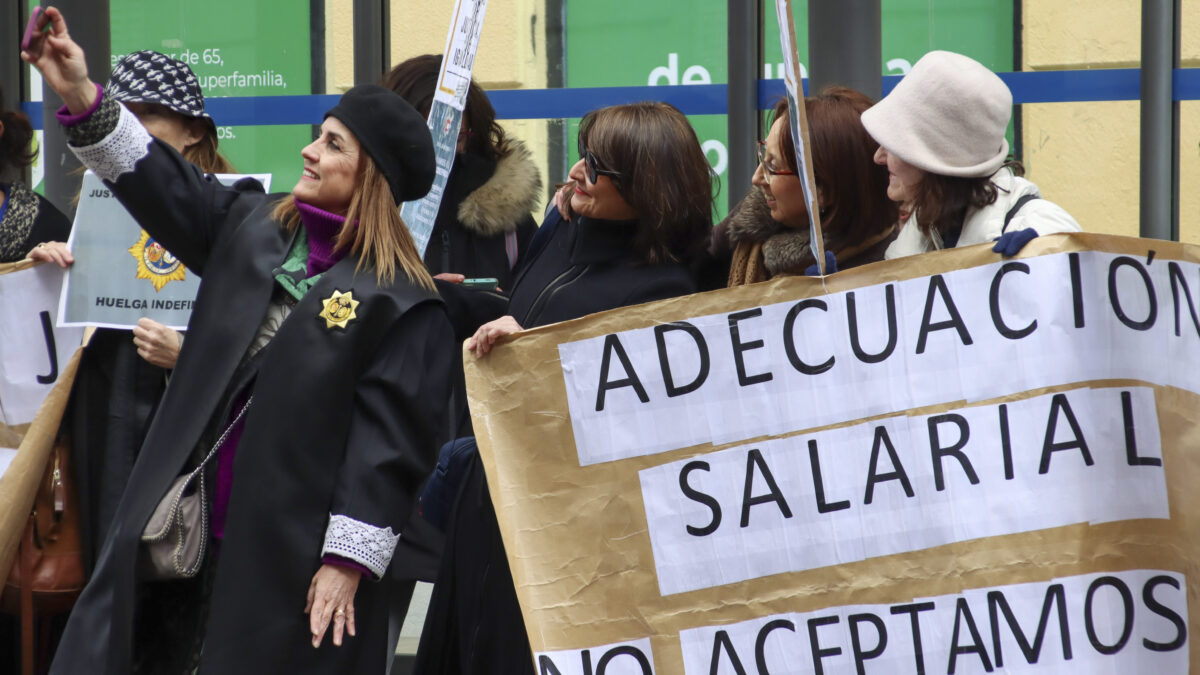 El comité de huelga de los letrados de la administración de Justicia.