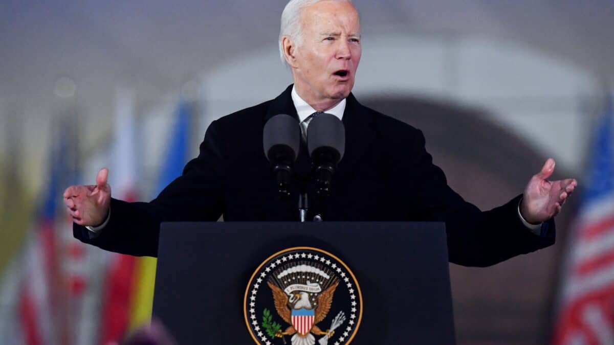 El presidente de EEUU, Joe Biden, en Varsovia.