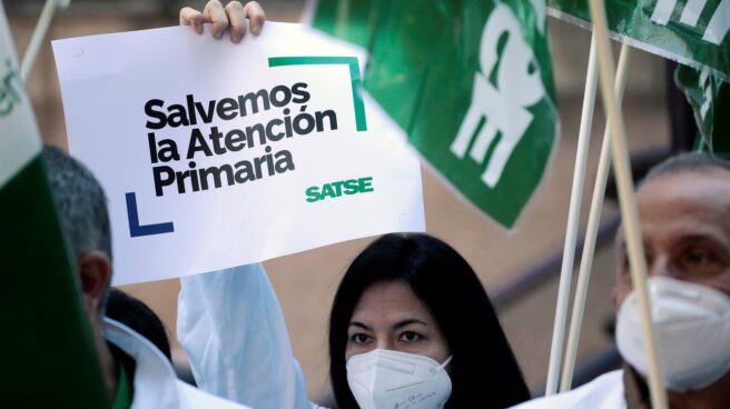 Manifestación del sindicato de enfermeras SATSE.