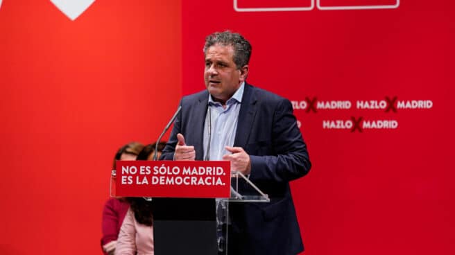 El alcalde de Parla, Ramón Jurado interviene en un mitin