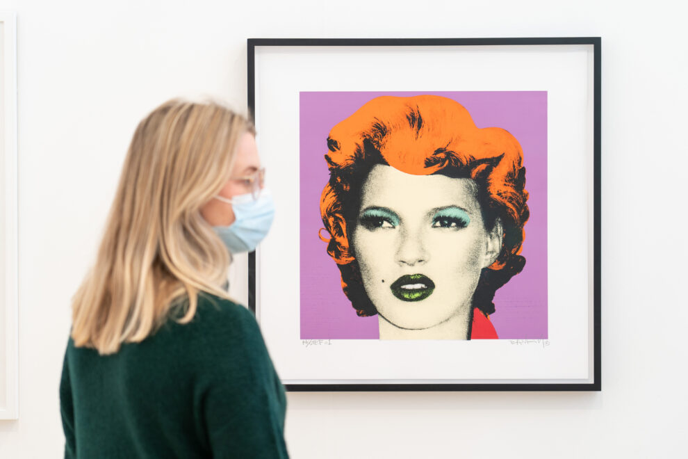 El cuadro de Kate Moss pintado por Banksy fue puesto a la venta en enero de 2022 en Londres