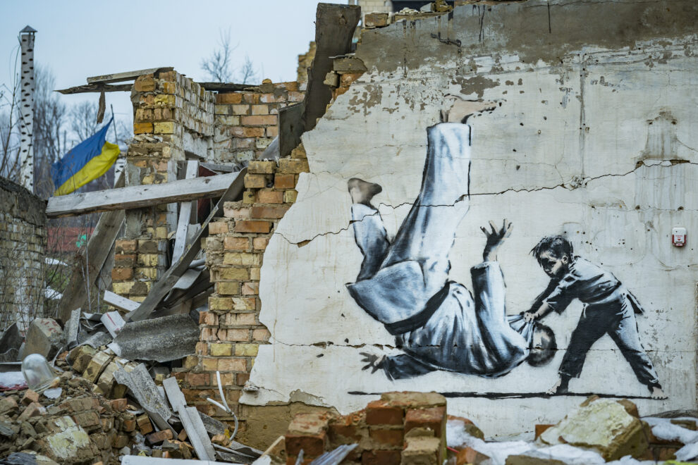 Mural de Banksy en Ucrania