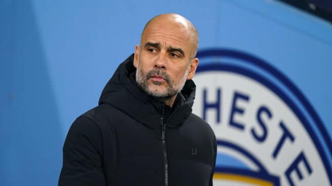 Pep Guardiola, el entrenador del Manchester City Pep Guardiola, el entrenador del Manchester City