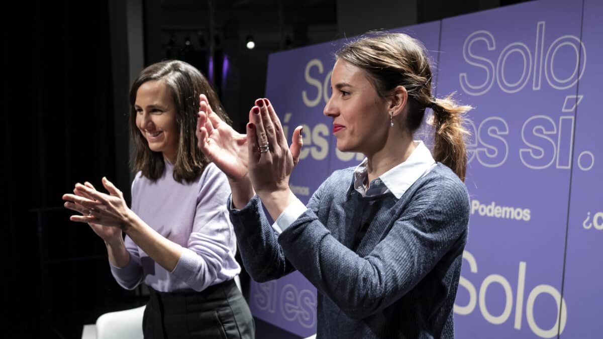 Belarra y Montero, en un acto de 'Sólo sí es sí'.