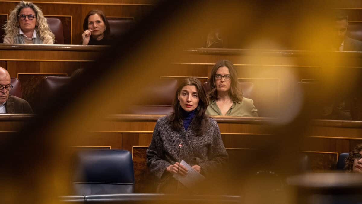 La ministra de Justicia, Pilar Llop, interviene durante una sesión de control al Gobierno, en el Congreso de los Diputados, a 8 de febrero de 2023, en Madrid (España). Durante las sesión de control al Gobierno, Sánchez responde a preguntas sobre su responsabilidad en las leyes que aprueba el Ejecutivo, como la del 'sólo sí es sí, su modelo policial a la vista de polémicas como las del agente infiltrado entre anticapitalistas de Barcelona, y su control de la inmigración ilegal a la vista de la expulsión pendiente del autor del reciente ataque yihadista en varias iglesias de Algeciras (Cádiz). 08 FEBRERO 2023;SESION CONTROL;CONGRESO;CONGRESO DE LOS DIPUTADOS;SANCHEZ Gabriel Luengas / Europa Press 08/2/2023