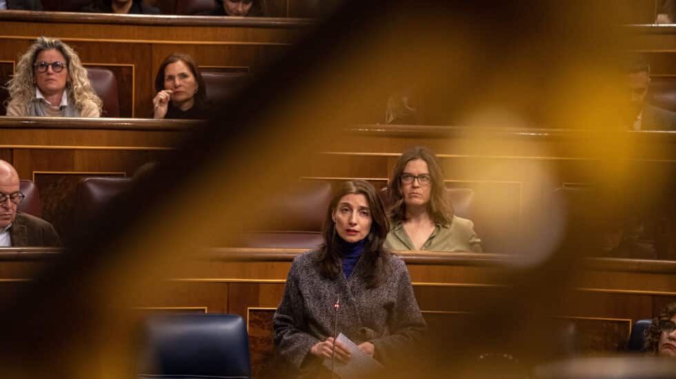 La ministra de Justicia, Pilar Llop, interviene durante una sesión de control al Gobierno, en el Congreso de los Diputados, a 8 de febrero de 2023, en Madrid (España). Durante las sesión de control al Gobierno, Sánchez responde a preguntas sobre su responsabilidad en las leyes que aprueba el Ejecutivo, como la del 'sólo sí es sí, su modelo policial a la vista de polémicas como las del agente infiltrado entre anticapitalistas de Barcelona, y su control de la inmigración ilegal a la vista de la expulsión pendiente del autor del reciente ataque yihadista en varias iglesias de Algeciras (Cádiz). 08 FEBRERO 2023;SESION CONTROL;CONGRESO;CONGRESO DE LOS DIPUTADOS;SANCHEZ Gabriel Luengas / Europa Press 08/2/2023