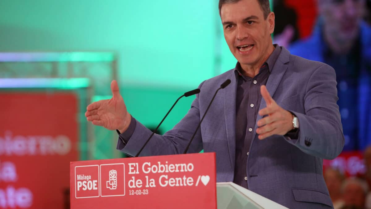 Pedro Sánchez, en el acto de Málaga.