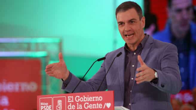Pedro Sánchez, en el acto de Málaga. Pedro Sánchez, en el acto de Málaga.