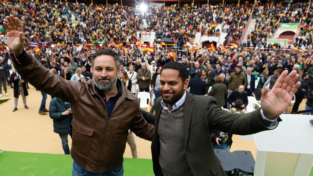 Abascal y Garriga en la plaza de toros de Murcia.