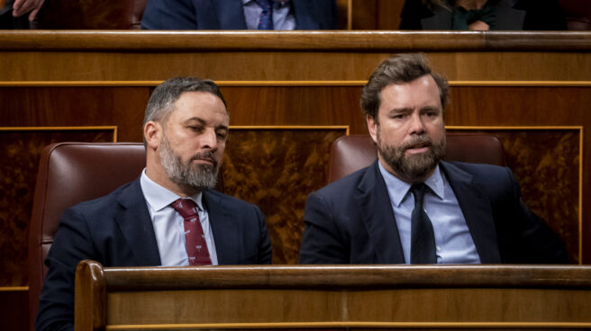 Abascal y Espinosa de los Monteros , en el Congreso. Abascal y Espinosa de los Monteros , en el Congreso.