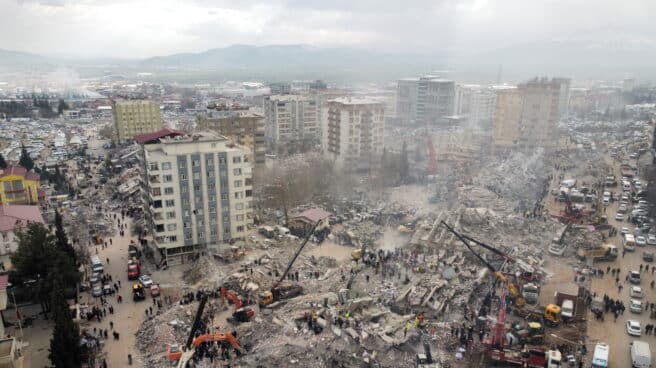 La destrucción en la ciudad turca de Kahramanmaras Visión aérea de la destrucción en Kahramanmaras