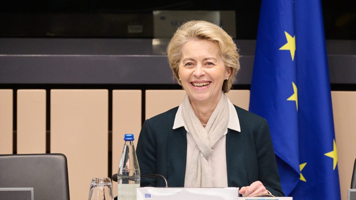 La presidenta de la Comisión Europea, Ursula von der Leyen, en el Parlamento Europeo.