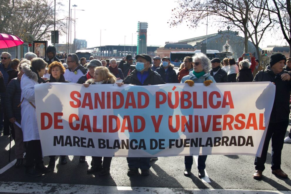 Manifestación por la sanidad pública en Madrid.