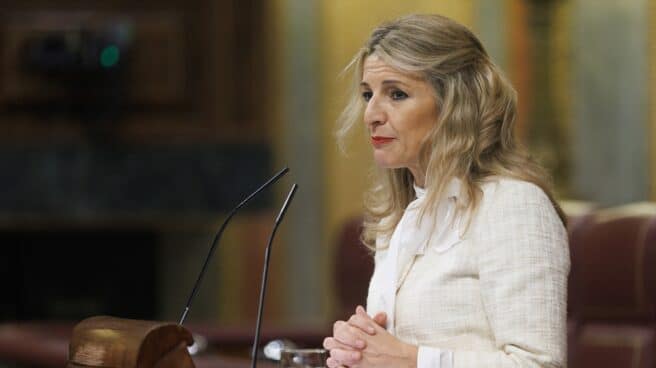 Inspección de Trabajo huelga La vicepresidenta segunda y ministra de Trabajo y Economía Social, Yolanda Díaz, interviene durante una sesión plenaria, en el Congreso de los Diputados.