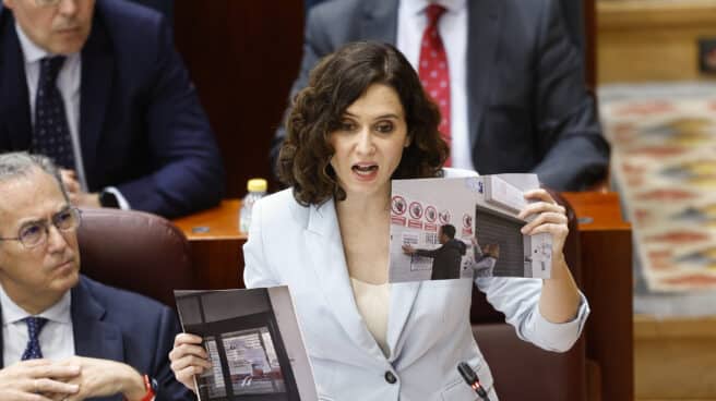 La presidenta de la Comunidad de Madrid, Isabel Díaz Ayuso, durante el pleno en la Asamblea de Madrid.