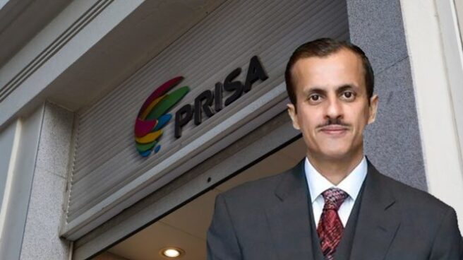 El consejero catarí de Prisa presenta su dimisión tras 7 años en el consejo de administración Logo de Grupo Prisa en domicilio Social, en la Gran Vía, 32 de Madrid (España)