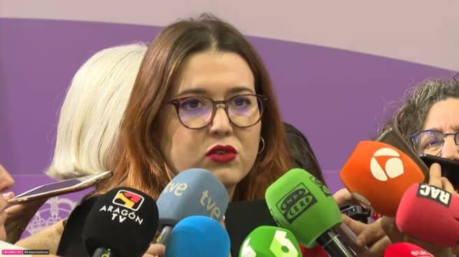 La secretaria de Estado, Ángela Rodríguez, comparece este lunes en el ministerio de Igualdad.