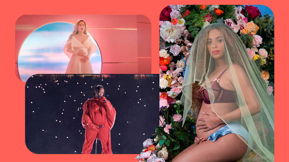 Rihanna 'flotando' y otros sorprendentes anuncios de embarazo de las famosas