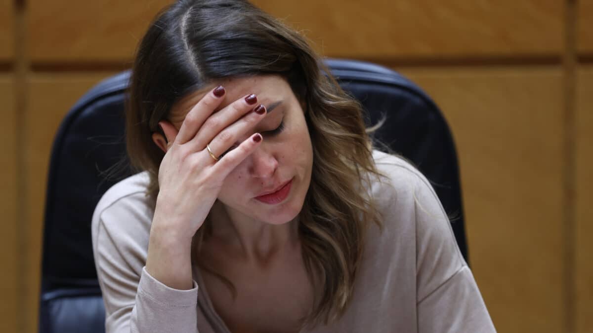 La ministra de Igualdad, Irene Montero, durante el pleno del Senado, este martes en Madrid.