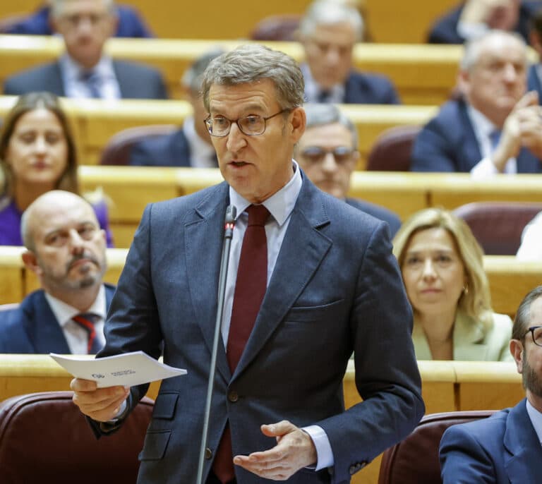 Feijóo carga contra Sánchez en el Senado: "Prefiere proteger a la coalición que proteger a las mujeres"
