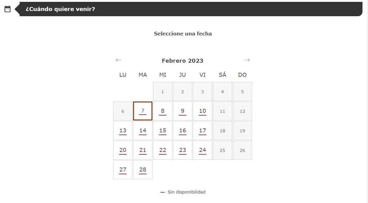 Sistema de citas previas del Banco de España en Madrid: todo febrero completo.