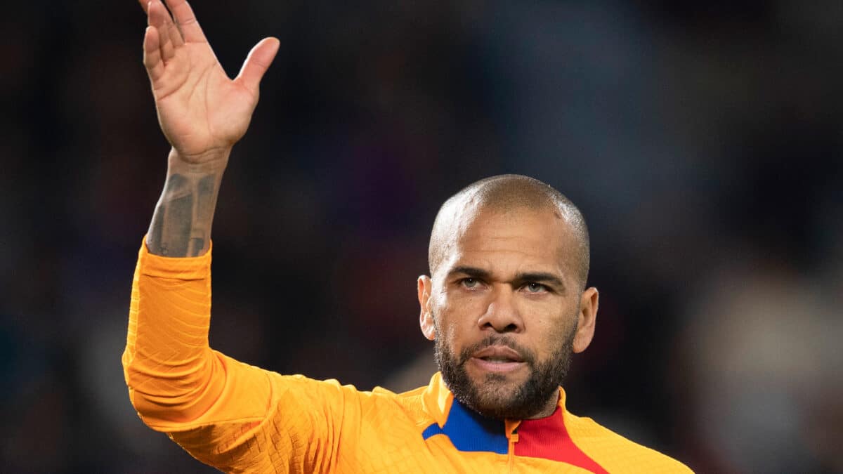 Dani Alves, en un partido en Australia con el Fútbol Club Barcelona.