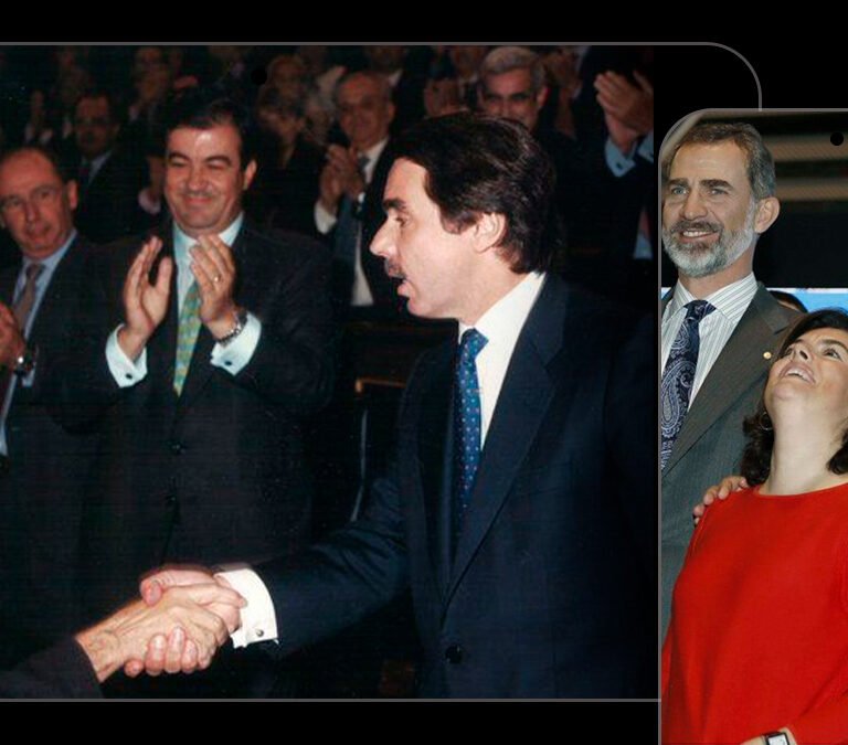 Guerra entre independentistas por las fotos con el Rey, Aznar o Soraya Sáenz de Santamaría