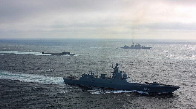 Una fragata de la 'Northern Fleet' rusa. Una fragata de la 'Northern Fleet' rusa.