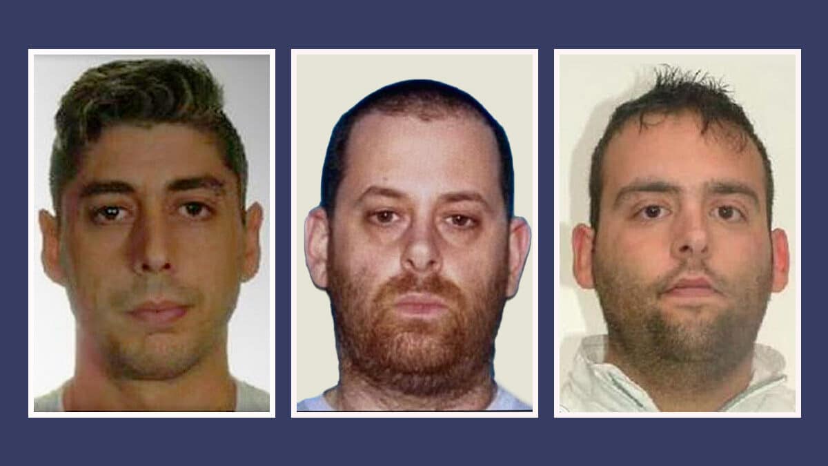 Tres de los fugitivos más buscados atrapados por la Policía.