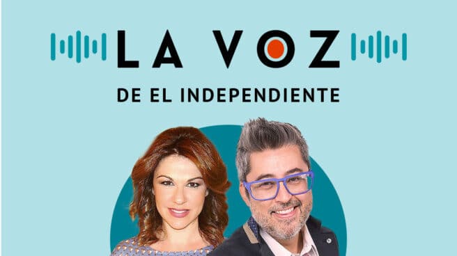 Cabecera de La Voz de El Independiente, un podcast diario matutino de actualidad de España y del mundo entero.