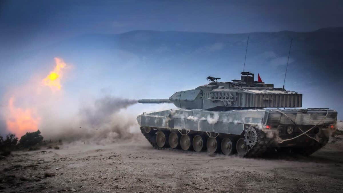 Un carro Leopard 2E.