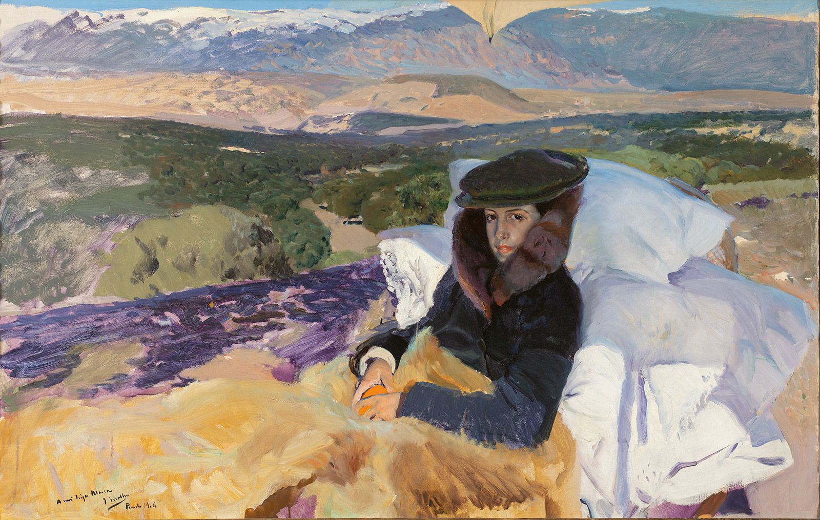 María enferma en el Pardo, Madrid, 1907. Colección particular