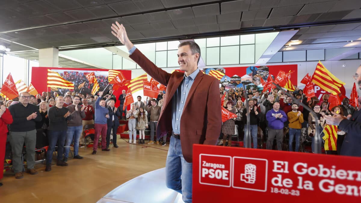 Sánchez participa en acto de apoyo a candidata del PSOE a alcaldía Zaragoza