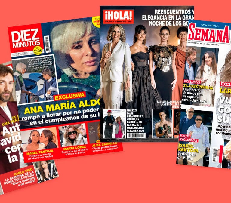 Lara Álvarez vuelve con su ex, el juez Pedraz enamorado... estas son las portadas de la semana